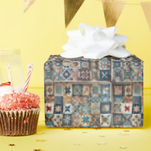Old-fashioned Patchwork Quilt Design Wrapping Paper