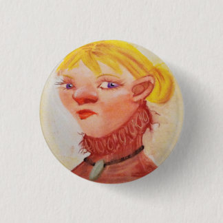 Old-fashioned Pin-up Girl 1950s Vintage 3 Cm Round Badge