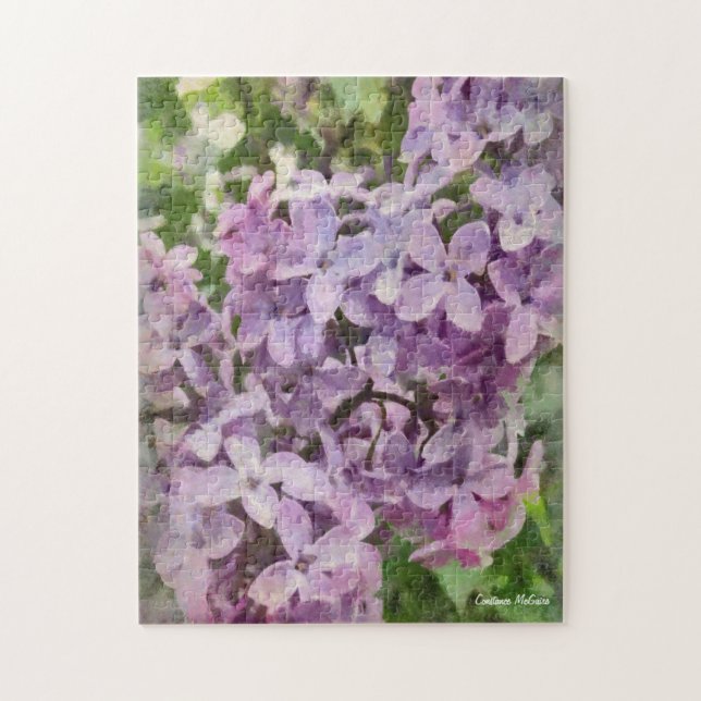 Old Fashioned Purple Lilac Photo Puzzle (Vertical)