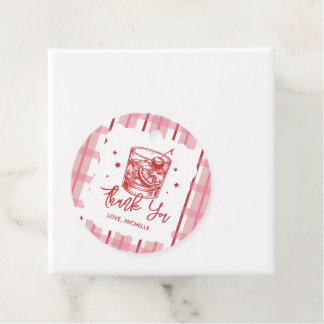 Old Fashioned Red Cherry on Top Birthday Thank You Favour Tags