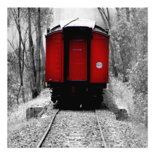 Old Fashioned Red Steam Train Photo Print