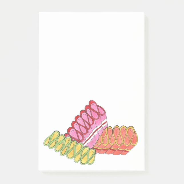 Old-Fashioned Ribbon Candy Christmas Post-Its Post-it Notes (Front)