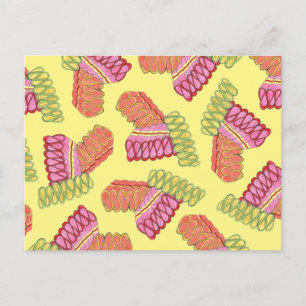 Old Fashioned Ribbon Candy Christmas Sweet Shop Holiday Postcard