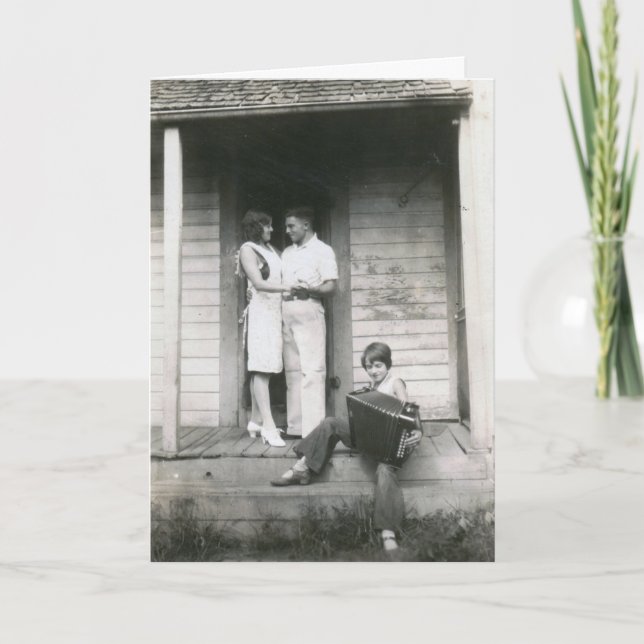 Old-Fashioned Romance Holiday Card (Front)