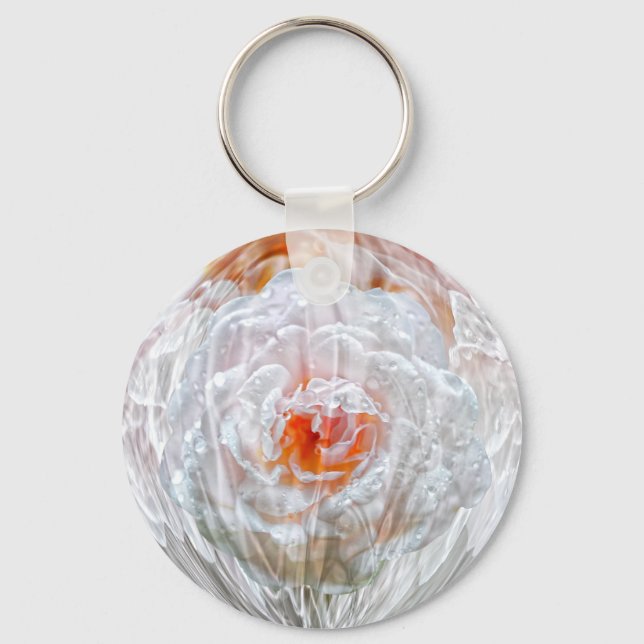 Old Fashioned Rose Globe Key Ring (Front)