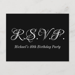 Old Fashioned RSVP Postcard