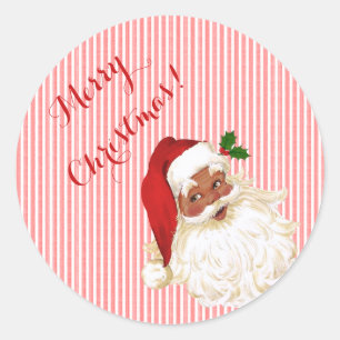 Old Fashioned Santa Claus Classic Round Sticker