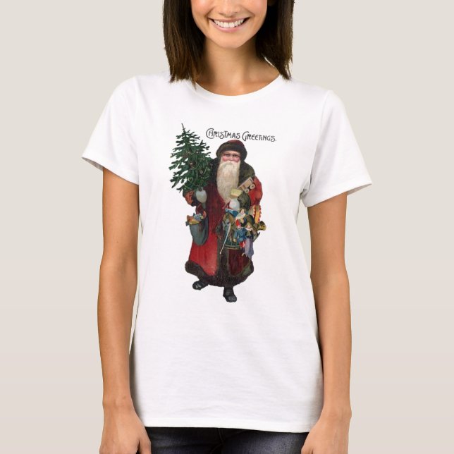 Old Fashioned Santa Claus T-Shirt (Front)