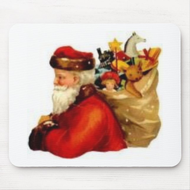 Old Fashioned Santa Mouse Mat (Front)