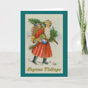 Old Fashioned Santa with Pack Christmas Card