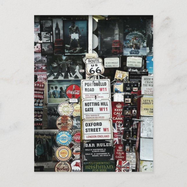 Old Fashioned Signs Postcard (Front)