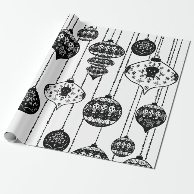 Old Fashioned Skull Wrapping Paper Print (Unrolled)
