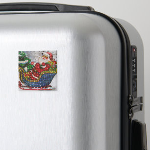 Old Fashioned St. Nick & Sleigh Magnet