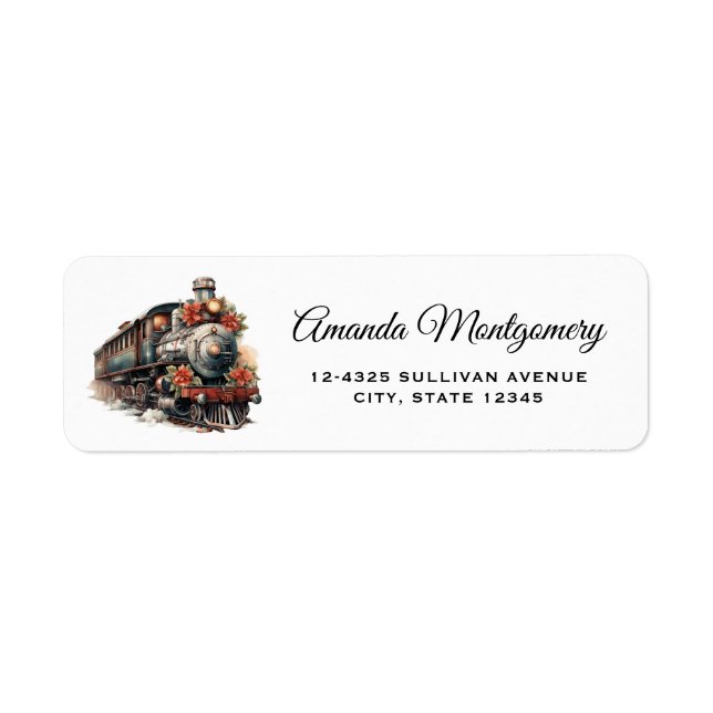 Old-Fashioned Steam Train Retro Christmas (Front)