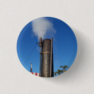 Old Fashioned Steam Whistle 3 Cm Round Badge