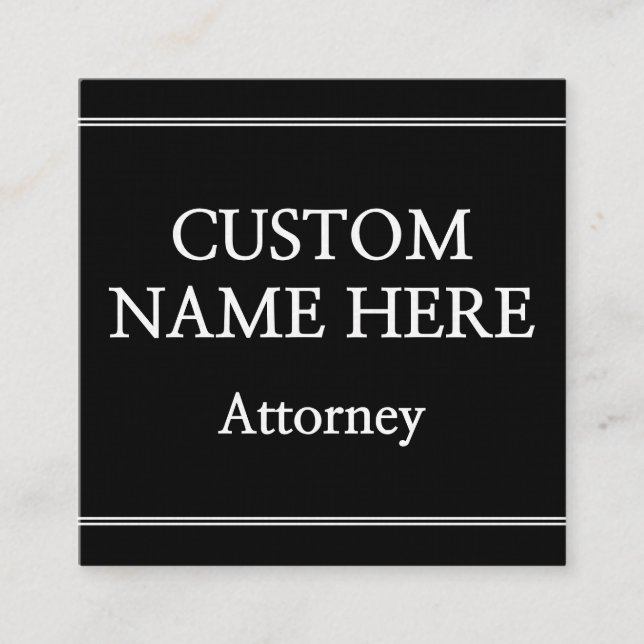 Old Fashioned Style Lawyer Business Card (Front)