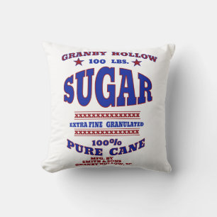 Old Fashioned Sugar Bag Design Pillows