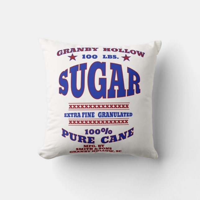 Old Fashioned Sugar Bag Design Pillows (Front)