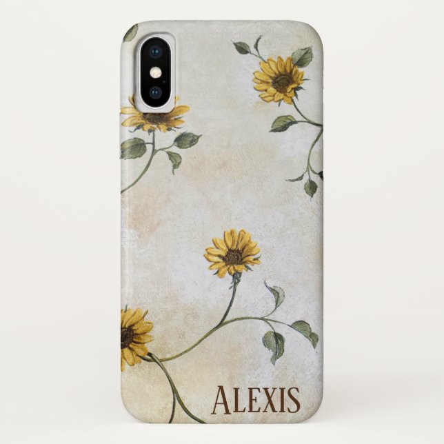 old-fashioned sunflower pattern Case-Mate iPhone case (Back)