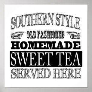 Old Fashioned Sweet Tea Vintage Look Advertising Poster