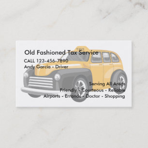 Old Fashioned Taxi Business Cards