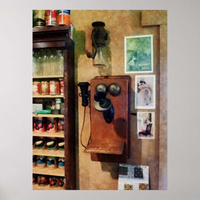 Old-Fashioned Telephone Poster (Front)