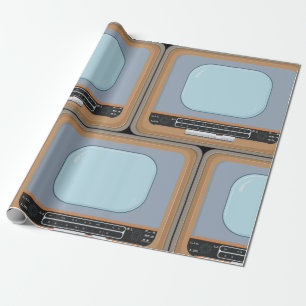 Old Fashioned Television Retro TV Wrapping Paper