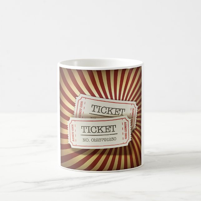 Old Fashioned Ticket Stub Carnival Theme Coffee Mug (Creator Uploaded)