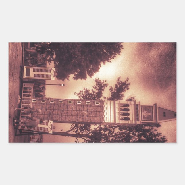 OLD FASHIONED TOWER RECTANGULAR STICKER (Front)
