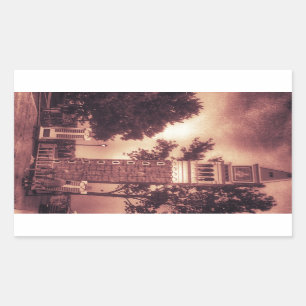 OLD FASHIONED TOWER RECTANGULAR STICKER