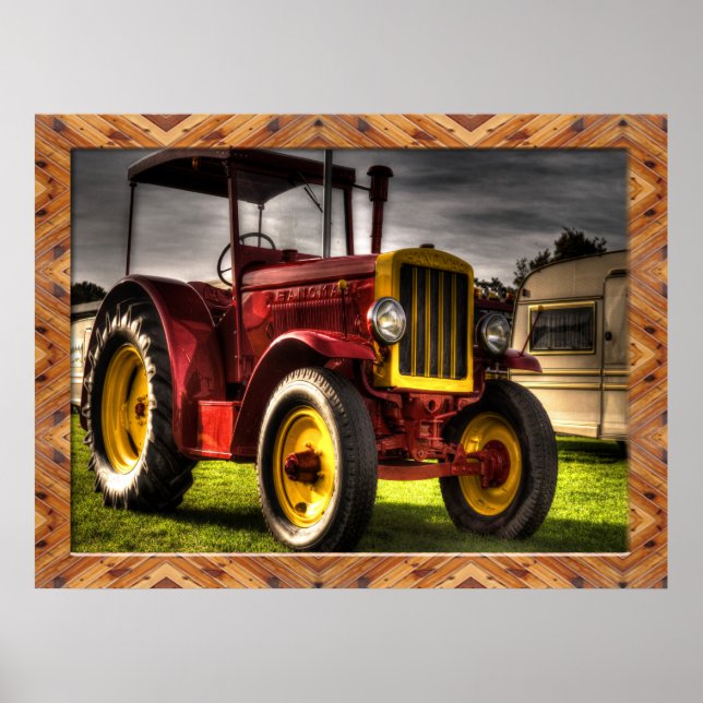 Old Fashioned Tractor Posters (Front)