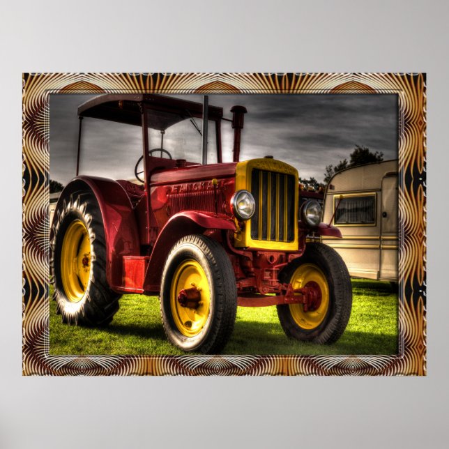 Old Fashioned Tractor Posters (Front)