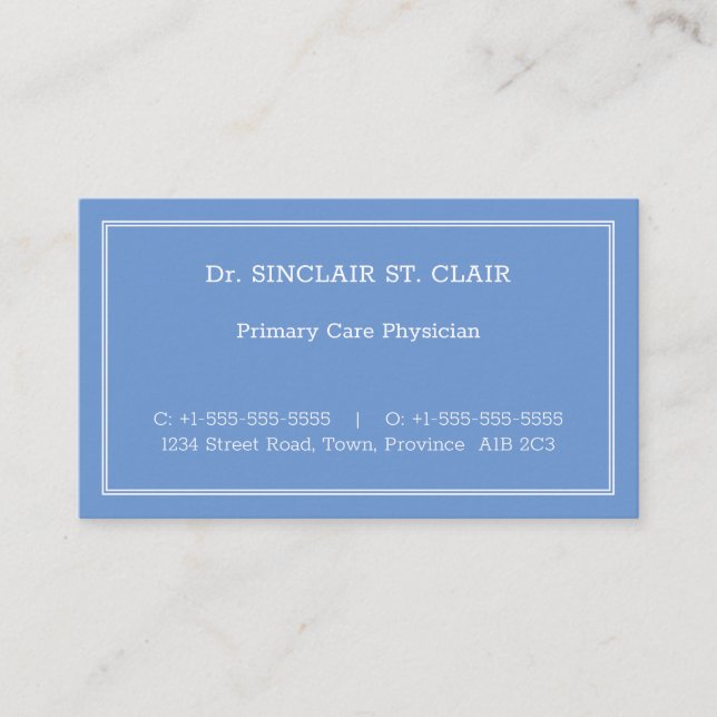 Old Fashioned, Traditional Business Card (Front)