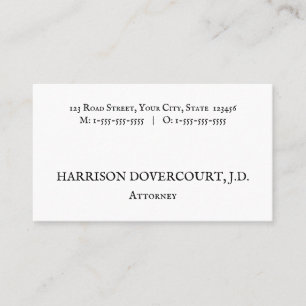 Old Fashioned, Traditional Style Business Card