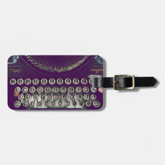 Old fashioned typewriter luggage tag