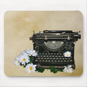 Old fashioned typewriter mouse mat