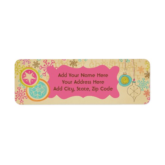 Old Fashioned Typography Return Address Labels