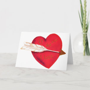 Old Fashioned Valentine's Heart Holiday Card