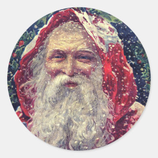 Old-fashioned Victorian Saint Nicholas Classic Round Sticker