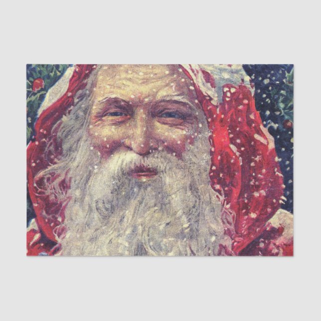 Old-fashioned Victorian Saint Nicholas Tissue Paper (Front)