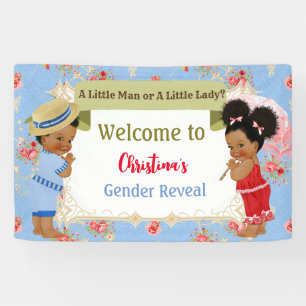Old Fashioned Victorian Summer Gender Reveal  Banner