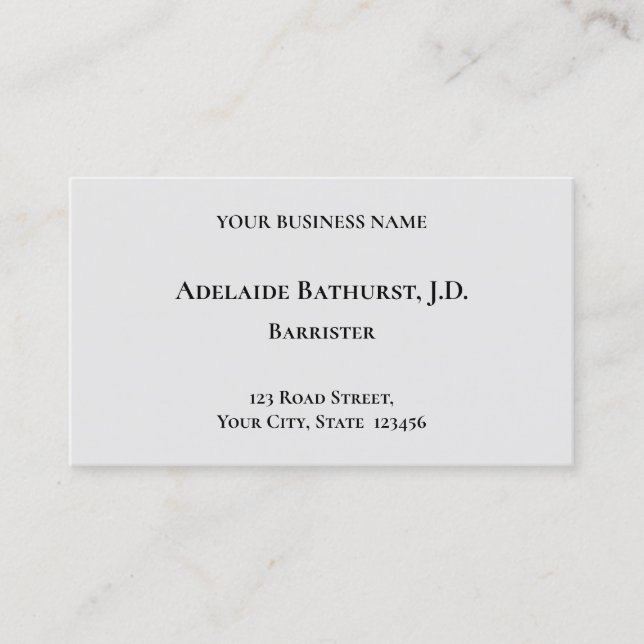 Old Fashioned, Vintage Business Card (Front)