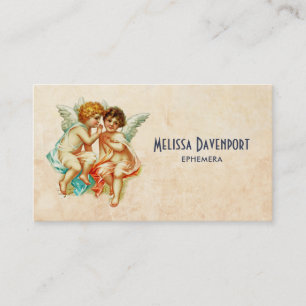 Old Fashioned Vintage Cherub Angels Business Card