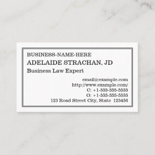 Old Fashioned, Vintage Style Business Card