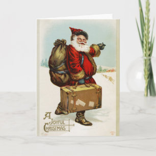 Old Fashioned Vintage Victorian Merry Christmas 10 Holiday Card