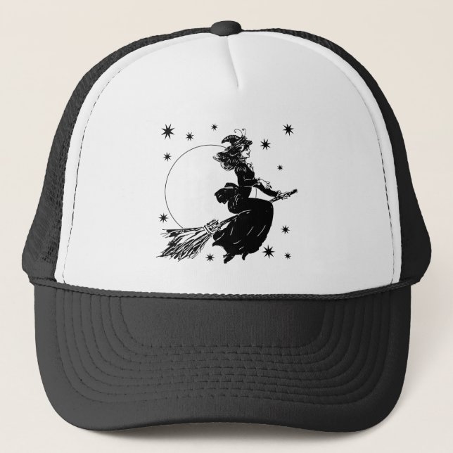 Old Fashoned Witch Trucker Hat (Front)
