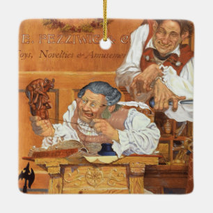 Old Fezziwig Ceramic Tree Decoration