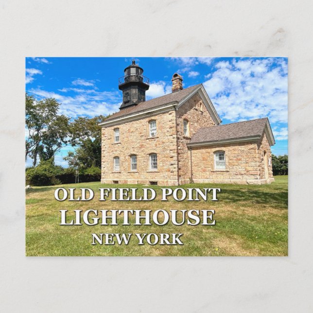 Old Field Point Lighthouse, New York Postcard (Front)