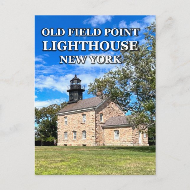 Old Field Point Lighthouse, New York Postcard (Front)
