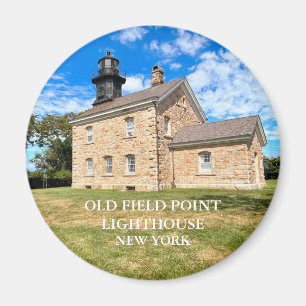 Old Field Point Lighthouse, New York Round Magnet 